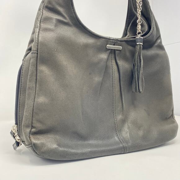 Gun Tote'n Mamas Gray Pleated Slouch Pouch Concealed Carry Shoulder Bag - Picture 2 of 16